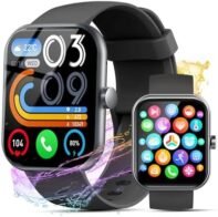 Smart Watch for Men Women(Answer/Make Calls), 2026 New 1.96" HD Smartwatch, Fitness Tracker with 110+ Sport Modes, IP68 Waterproof Pedometer, Heart Rate/Sleep/Step Monitor for Android iOS, Black : Electronics