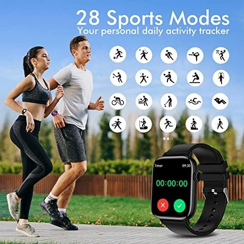 FTTMWTAG Smart Watch for Android iPhone, 1.9" Fitness Tracker with (Answer/Make Calls) IP 67 Waterproof Sport Digital Watches, Blood Pressure Heart Rate Monitor Step Counter Sleep Tracker - Image 3