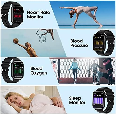FTTMWTAG Smart Watch for Android iPhone, 1.9" Fitness Tracker with (Answer/Make Calls) IP 67 Waterproof Sport Digital Watches, Blood Pressure Heart Rate Monitor Step Counter Sleep Tracker - Image 5