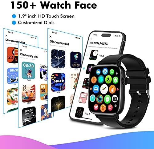 FTTMWTAG Smart Watch for Android iPhone, 1.9" Fitness Tracker with (Answer/Make Calls) IP 67 Waterproof Sport Digital Watches, Blood Pressure Heart Rate Monitor Step Counter Sleep Tracker - Image 6